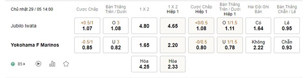 Iwata vs Yokohama F. Marinos, 14h00 ngày 29/05, Soi kèo J1 League