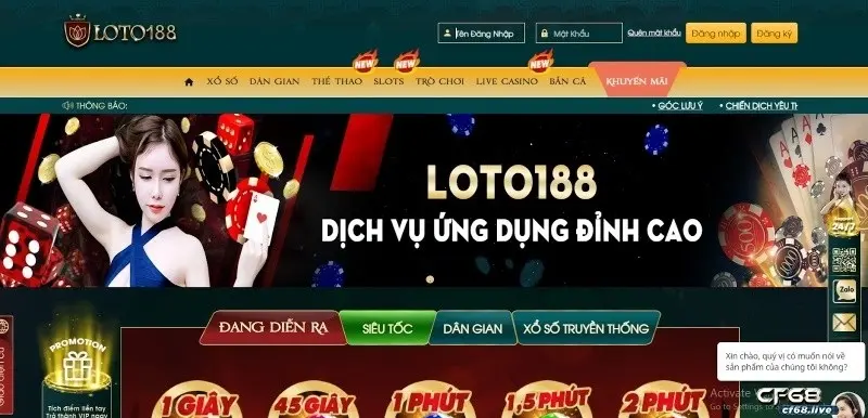 Trải nghiệm Loto188: Cái tên nói lên tất cả