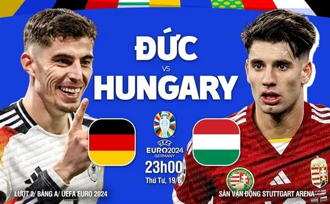 Soi kèo Euro 2024 Đức vs Hungary, 23h00 ngày 19/06