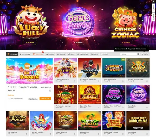 Tổng hợp những game casino hot tại nhà cái trực tuyến 188BET